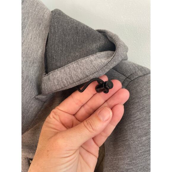 Andrew Marc Women's XL Jacket Gray Heathered Zip Up Stretch Mock Neck Hooded - Picture 5 of 9